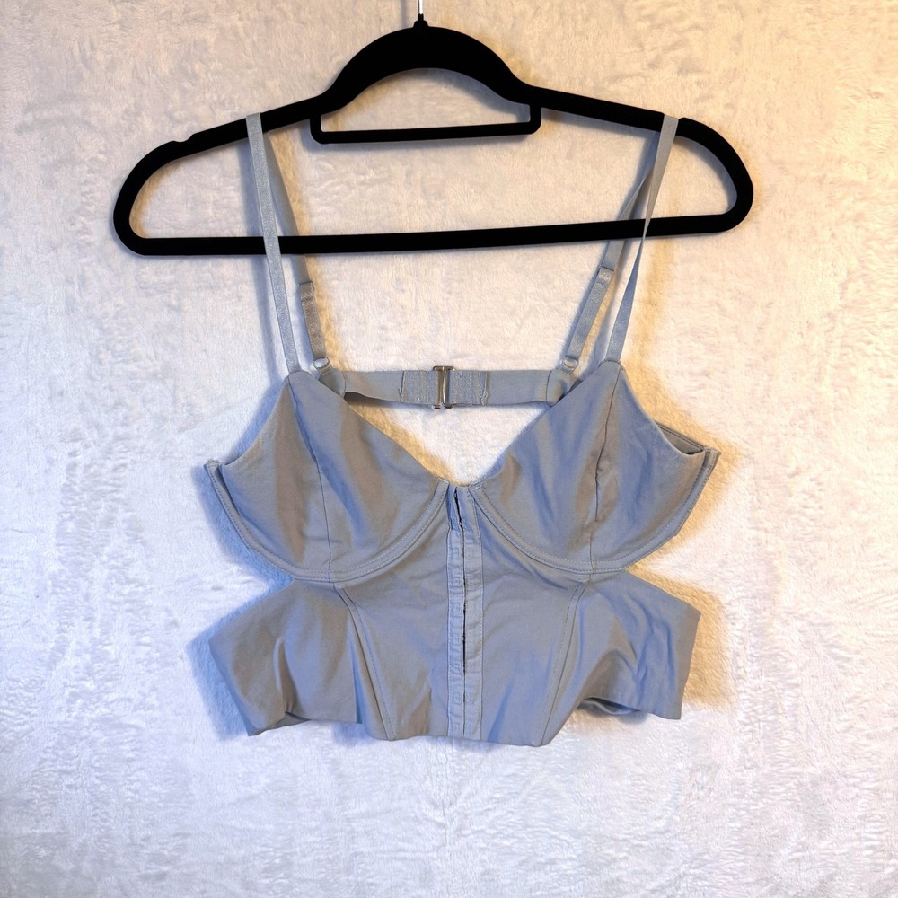 Garage Corset Top Cutout Bustier Large Light Blue Womens Y2K Streetwear Top